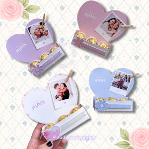 Porta Bombons com Polaroid Adesivo