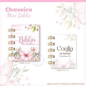 Chaveiro Mini Bíblia Feminino