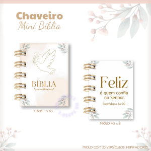 Chaveiro Mini Bíblia Neutro