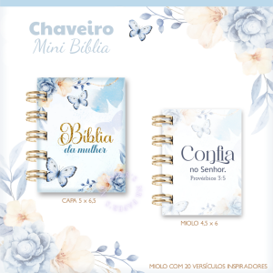 Chaveiro Mini Bíblia Feminino