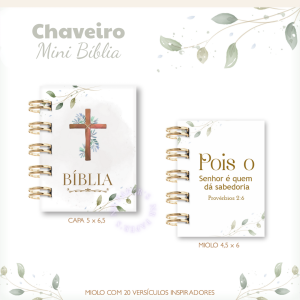 Chaveiro Mini Bíblia Neutro