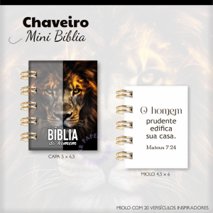 Chaveiro Mini Bíblia Masculino