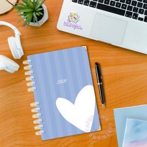 Agenda 2026 – 2 dias por página (Com ou sem horário)