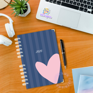 Agenda 2026 – 2 dias por página (Com ou sem horário)