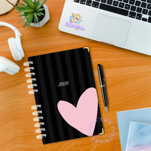 Agenda 2026 – 2 dias por página (Com ou sem horário)