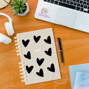 Agenda 2026 – 2 dias por página (Com ou sem horário)