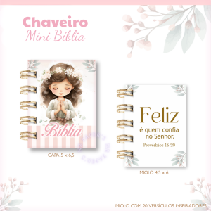 Chaveiro Mini Bíblia Feminino