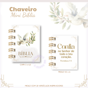 Chaveiro Mini Bíblia Neutro