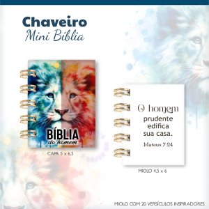 Chaveiro Mini Bíblia Masculino