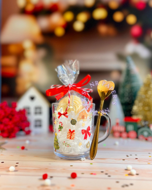 Caneca transparente com Colherzinha