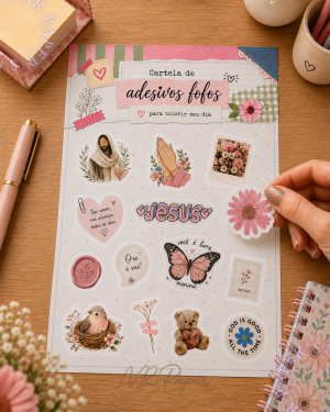 Cartela de Adesivos | Coleção Preciosa